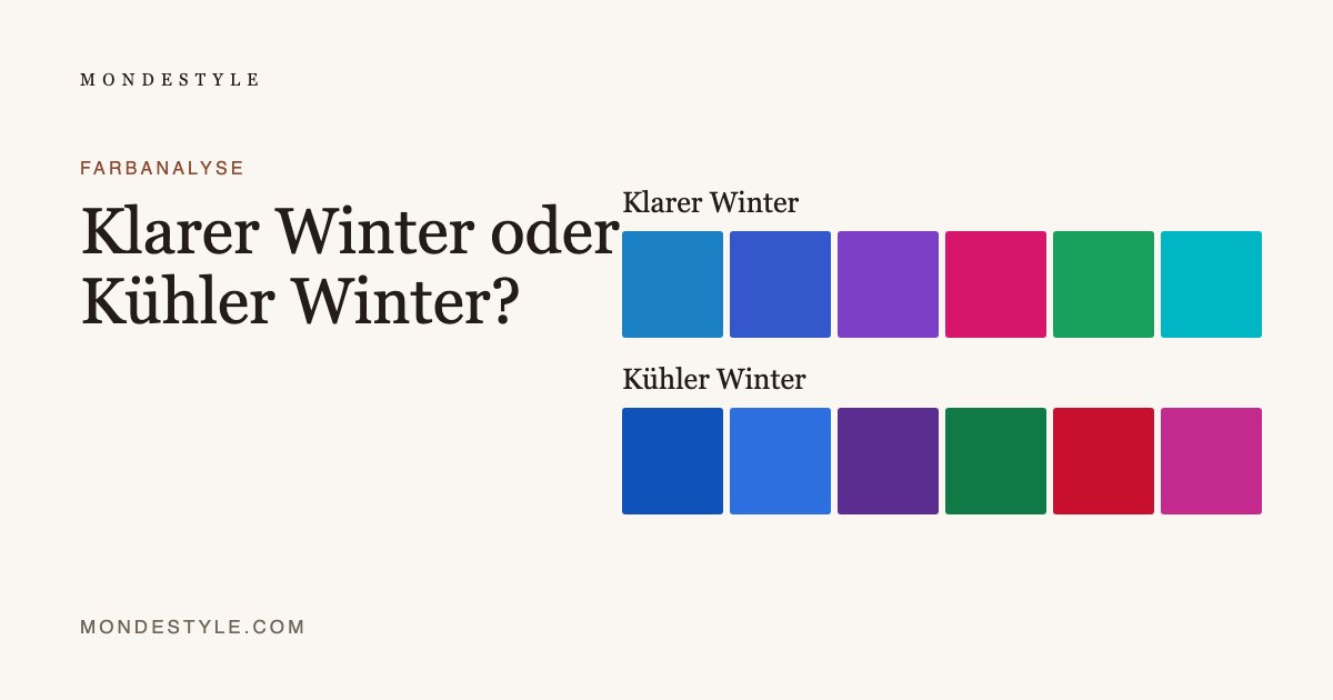 Klarer Winter oder Kühler Winter?