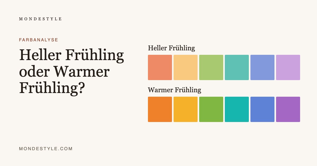 Heller Frühling oder Warmer Frühling?