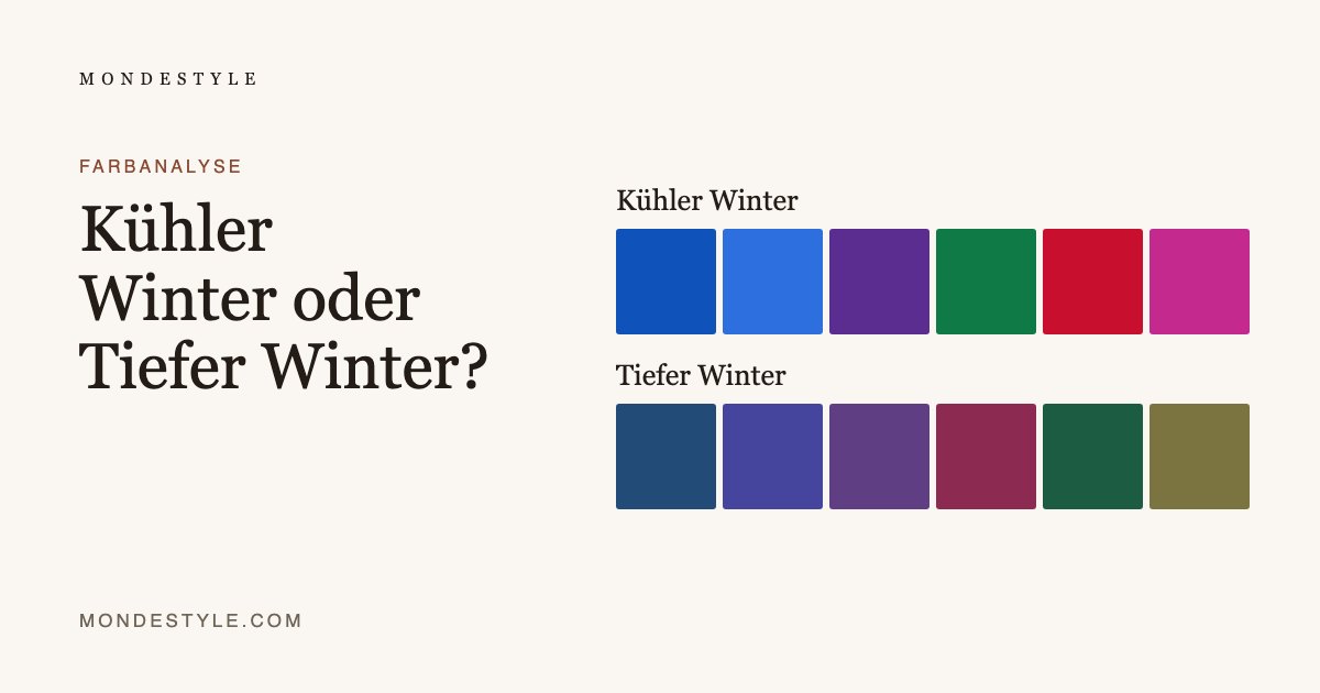 Kühler Winter oder Tiefer Winter?