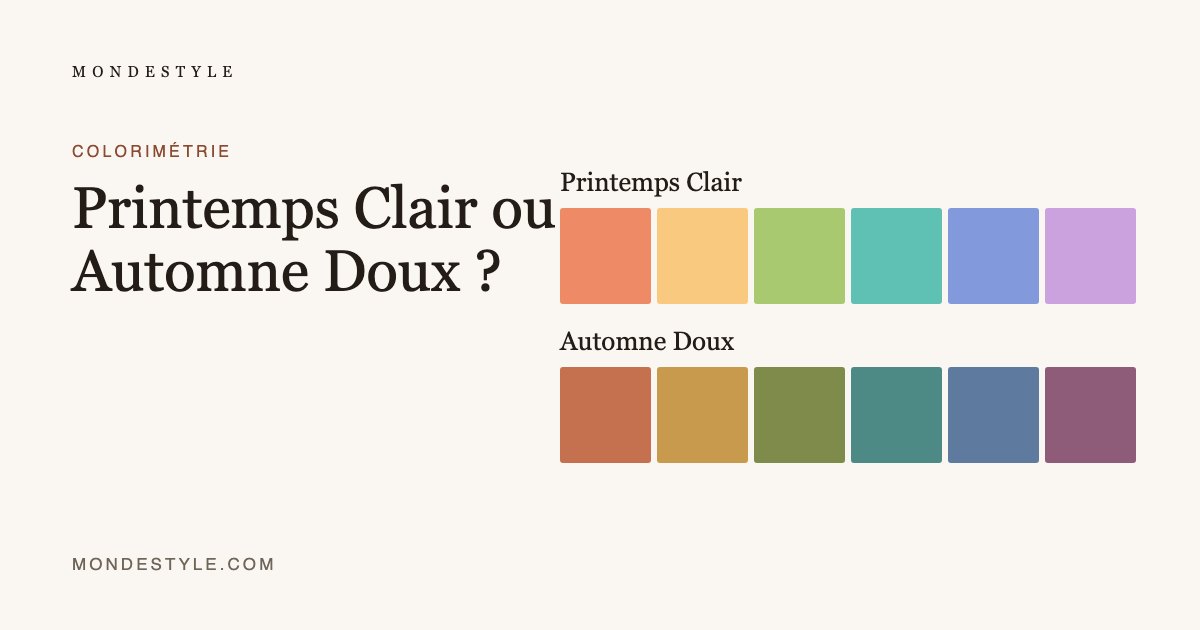 Printemps Clair ou Automne Doux ?