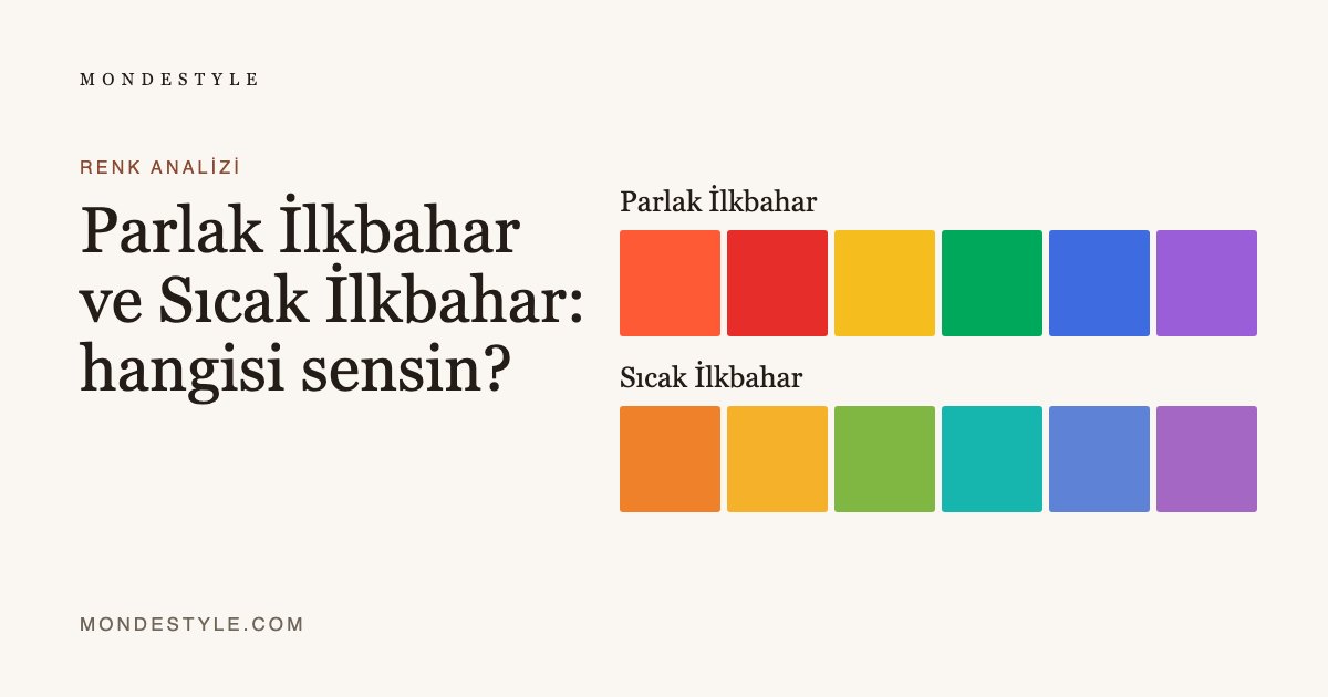 Parlak İlkbahar ve Sıcak İlkbahar: hangisi sensin?