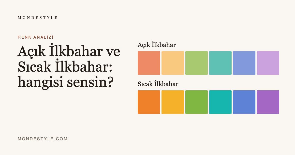 Açık İlkbahar ve Sıcak İlkbahar: hangisi sensin?
